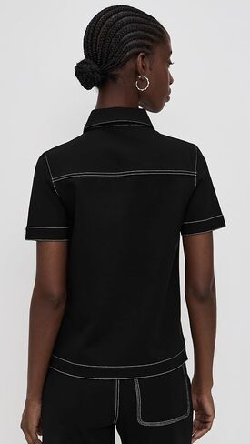 rag & bone Women's Irina Contast Stitch Polo in Saudi Arabia