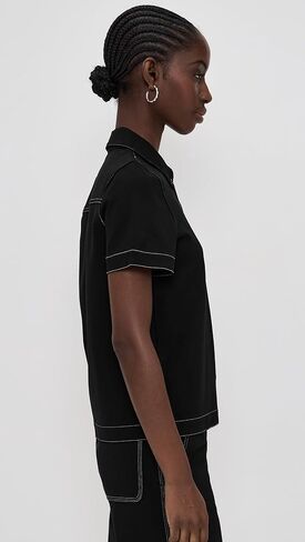 rag & bone Women's Irina Contast Stitch Polo in Saudi Arabia