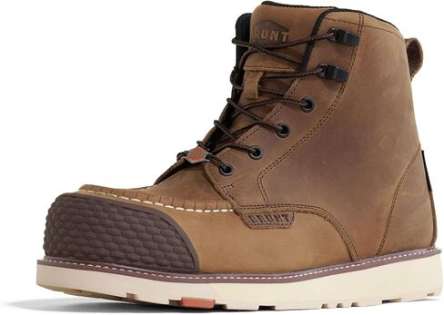 BRUNT Marin BRUNT Toe (Comp Toe) - Brown - 6" Waterproof Reinforced Wedge Work Boot - EH Rated - Slip + Oil Resistant - Adjustable Width System in Saudi Arabia