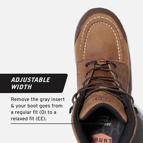 BRUNT Marin BRUNT Toe (Comp Toe) - Brown - 6" Waterproof Reinforced Wedge Work Boot - EH Rated - Slip + Oil Resistant - Adjustable Width System in Saudi Arabia