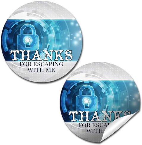 Camouflage Laser Tag Thank You Birthday Party Sticker Labels, 40 2" Party Circle Stickers by AmandaCreation, Great for Party Favors, Envelope Seals & Goodie Bags in Saudi Arabia