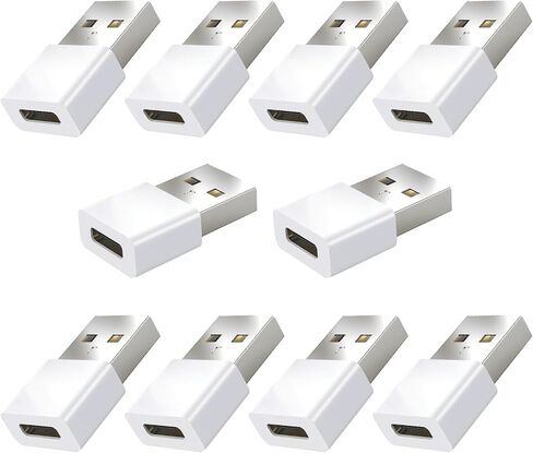 5Pack USB to USBC Adapter,usbc to USB Adapter for iPhone 16/15 Charger,iPhone 16/15/14/13/12 Pro Max Plus,iPad 9/10 Air 5 Mini 6,Car,Samsung S24 S23 S22 Plus Ultra etc. in Saudi Arabia