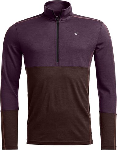 Ortovox Men’s 185 Rock’n’Wool Zip Neck, Merino Wool Ski Touring Baselayer with Quarter Zip & Stretch Comfort in Saudi Arabia