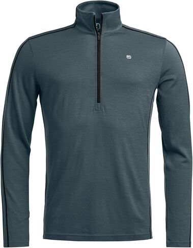 Ortovox Men’s 185 Rock’n’Wool Zip Neck, Merino Wool Ski Touring Baselayer with Quarter Zip & Stretch Comfort in Saudi Arabia