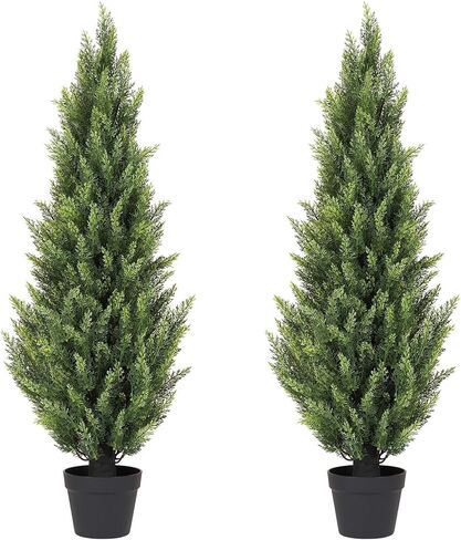 Artificial Simulated Pine Shrubs, UV Resistant, for Decorating Porches, Front Doors, and Terraces.2pack Fully Decorated(6ft) in Saudi Arabia
