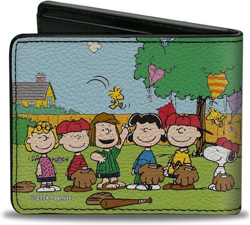 Buckle-Down Peanuts Wallet, Bifold, Peanuts Gang Backyard Baseball Group Pose, Vegan Leather in Saudi Arabia