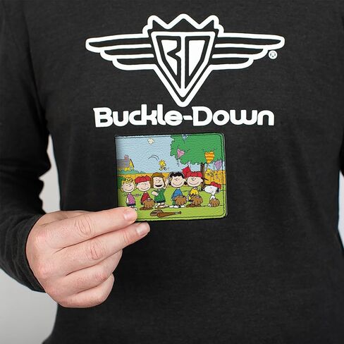 Buckle-Down Peanuts Wallet, Bifold, Peanuts Gang Backyard Baseball Group Pose, Vegan Leather in Saudi Arabia
