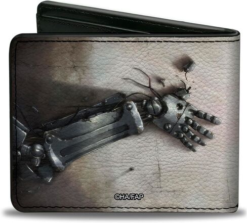 محفظة Aniplex بإبزيم مزدوج، ثنائية الطي، ذراع وشعار Fullmetal Alchemist Brotherhood Edwards Automail، جلد نباتي in Kuwait