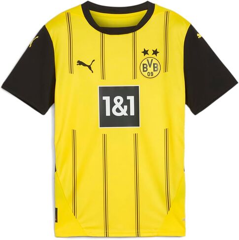 PUMA Kids Boys BVB Home طاقم الرقبة قصيرة الأكمام جيرسي طبق الأصل عادية - أصفر in Kuwait
