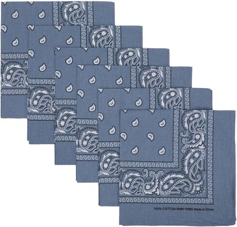 Bioworld Paisley Print 6-Pack Adult 22 inch Satin Bandana Set in Saudi Arabia