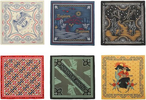 Bioworld Paisley Print 6-Pack Adult 22 inch Satin Bandana Set in Saudi Arabia