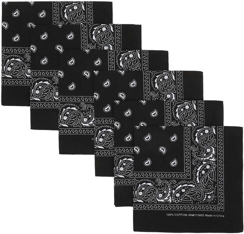 Bioworld Paisley Print 6-Pack Adult 22 inch Satin Bandana Set in Saudi Arabia