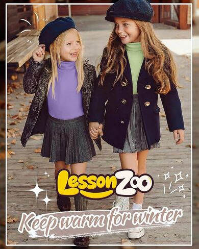3 Pack Girls' Turtleneck Long Sleeve T-Shirt Kids Thermal Underwear Tops Warm Soft Winter Base Layer Tees in Saudi Arabia