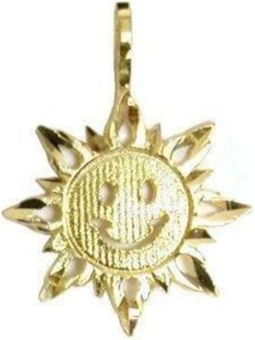 FindingKing Sun Charm ذهب عيار 14 قيراط 19.5 ملم in Saudi Arabia
