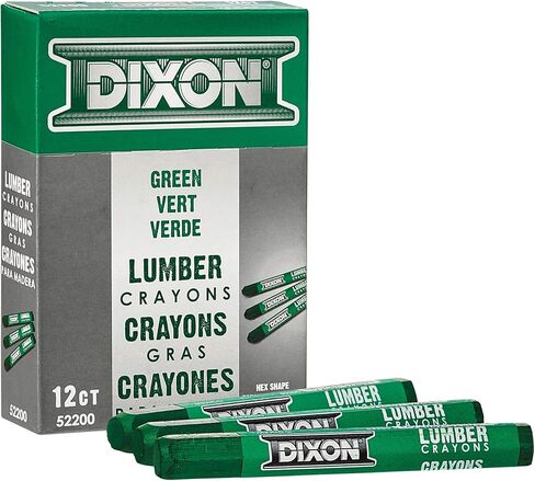 Dixon Industrial Lumber Marking Crayons, 4.5" x 1/2" Hex, Soft-Blue, 12-Pack (52112) in Kuwait