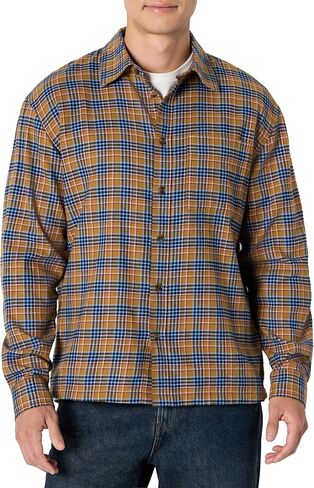 Amazon Essentials (Demi's Pick) Men's Relaxed-Fit Long-Sleeve Flannel Shirt in Saudi Arabia