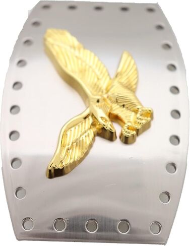 Men Women Western Fashion Square Belt Buckle Silver Metal American Bird Flying Eagle Style Holes in Saudi Arabia