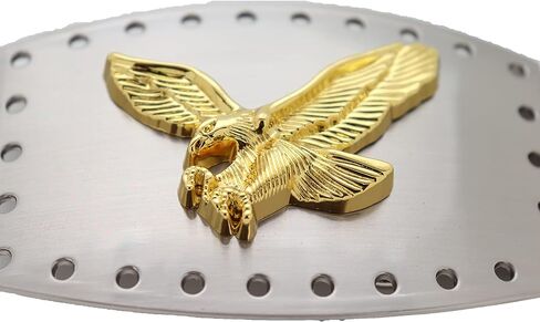 Men Women Western Fashion Square Belt Buckle Silver Metal American Bird Flying Eagle Style Holes in Saudi Arabia