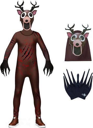 Kids 99-Nights in The Forest Deer Costume Boys 99Nights Deer Monster Horror Game Outfit for 5-12 Years in Kuwait