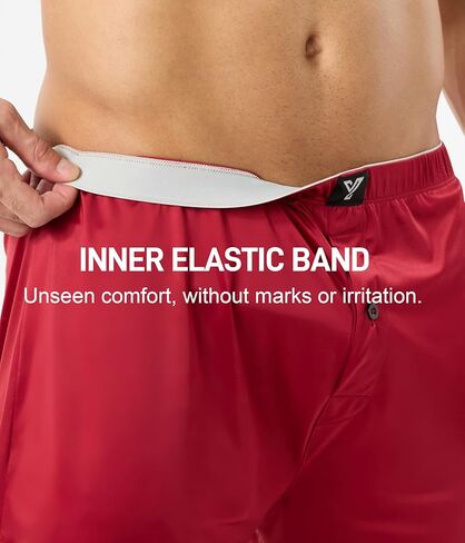 Satin Boxers for Men 5 Pack, Silk Feeling Boxer Shorts with Button Fly, Breathable Loose Men's Underwear for Sleep in Saudi Arabia