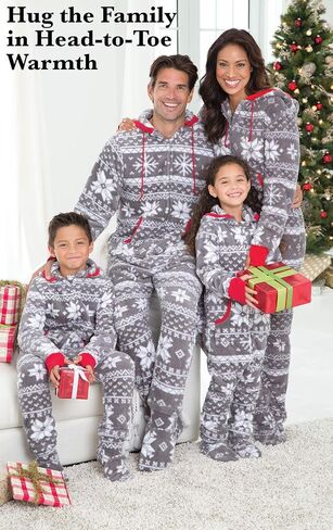 PajamaGram Family Pajamas Matching Sets - Christmas Onesie, Gray, SM in Saudi Arabia