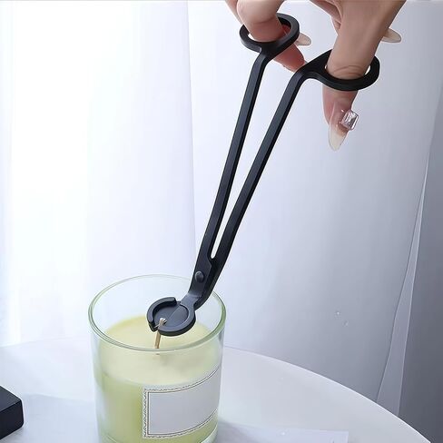 Candle Trimmer Wick,Stainless Steel Wick Clipper Cutter,Long Handle Candle Accessory(Black) in Saudi Arabia