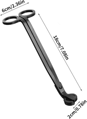 Candle Trimmer Wick,Stainless Steel Wick Clipper Cutter,Long Handle Candle Accessory(Black) in Saudi Arabia
