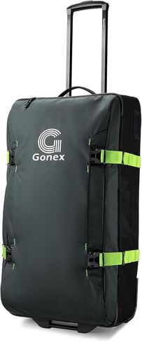 Gonex Rolling Duffle Bag with Wheels, Water-repellent 30 inch Nylon Large Wheeled Travel Duffel Luggage with TSA Lock & Telescopic Handle 100L, Navy Blue in Saudi Arabia