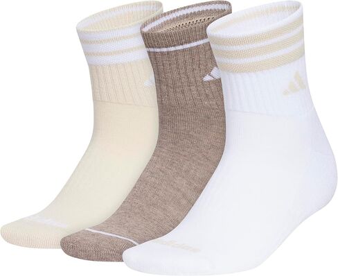 adidas womens Women's Cushioned 3-stripe 4.0 3-pack High Quarter in Kuwait