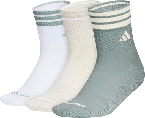 adidas womens Women's Cushioned 3-stripe 4.0 3-pack High Quarter in Kuwait