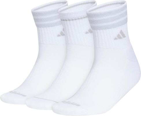 adidas womens Women's Cushioned 3-stripe 4.0 3-pack High Quarter in Kuwait