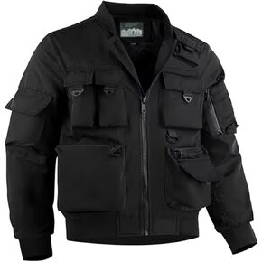 جاكيت تكتيكي للرجال متعدد الجيوب معاطف واقية من الرياح كاجوال لدراجة نارية للجيش ملابس خارجية منفوخة in Kuwait