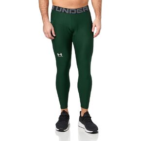 بنطال ضيق HeatGear Armor للرجال من Under Armour، (301) أخضر غابة/أبيض/أبيض، مقاس X-Large in Kuwait