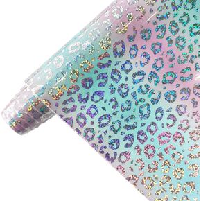 XHT 11.8"x54" Holographic Printed PU Faux Leather Shiny Heart Pattern Leather Fabric for Bows Earrings Craft in Kuwait