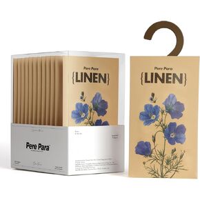 أكياس ورق معلقة معطرة من الكتان - 12 عبوة للخزانة والمنزل | معطر هواء ومزيل للروائح يدوم طويلاً للأدراج والسيارات والحمام | فكرة هدية مثالية in Kuwait