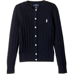 POLO RALPH LAUREN Kids Girl's Cable Knit Cotton Cardigan Sweater Size 7 Navy in Saudi Arabia