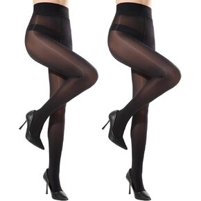 زوجان من الجوارب النسائية الشفافة اللامعة من مانزي 10D، جوارب طويلة حريرية لامعة من النايلون in Kuwait