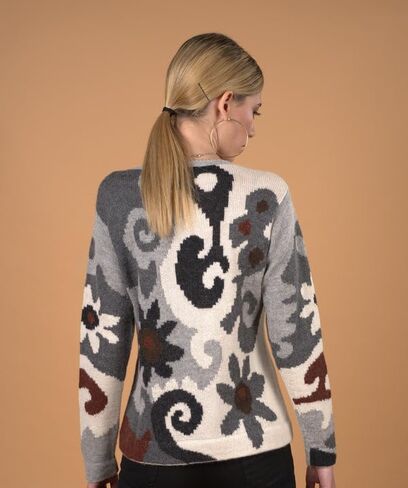 Alpaca Cardigan for Women, Embroidered. 100% Peruvian Baby Alpaca. US Size Chart for Great fit! Arian in Saudi Arabia