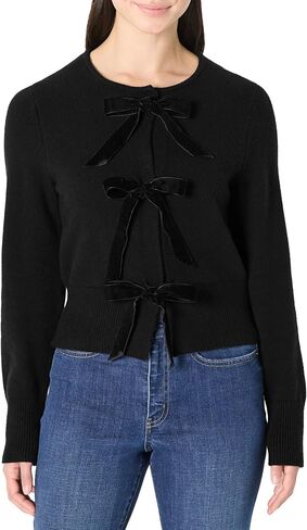 Amazon Essentials (Demi's Pick) Women's Regular-Fit Long-Sleeve Tie Front Cardigan with Bows in Saudi Arabia