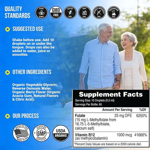 L-Methylfolate 15 mg + Methyl B12 Liquid Drops in Saudi Arabia