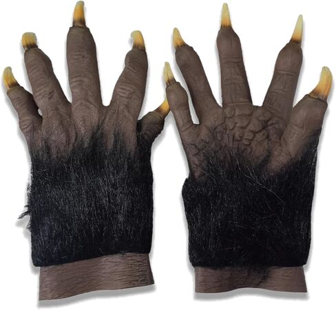Halloween Impersonator Michael Ghastful Werewolf Mask Latex Thrilling Night Mask with Claw for Ball Creepy Props One Size Fit All in Saudi Arabia