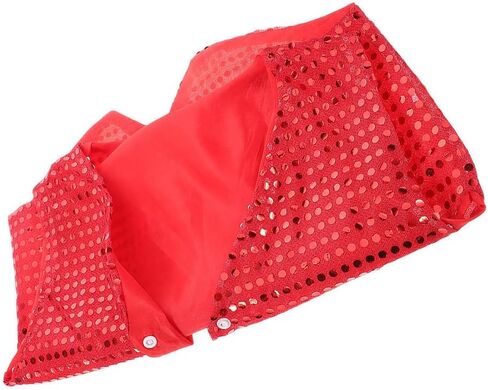 Shiny Sequin Vest for Boy Girl Stylish Costume Waistcoat for Jazz Dance Performance Red Glitter Vest for Boys and Girls for Height Breathable and Comfortable Design in Saudi Arabia
