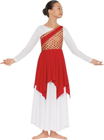EUROTARD Girls Blessed Grace Asymmetrical Praise Tunic 79567c in Saudi Arabia