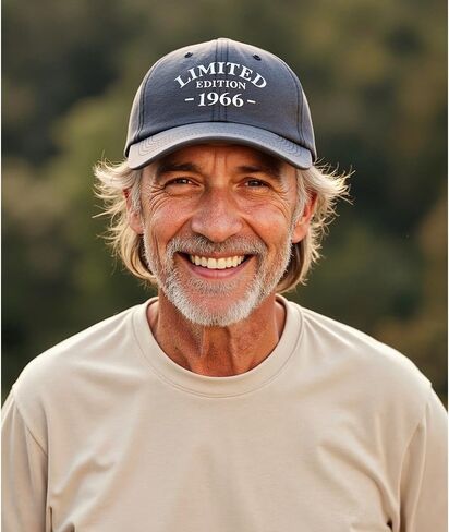 60th Birthday Gifts for Men Women, 60 Year Old Gifts Ideas, Adjustable Washed Cotton Embroidered Baseball Cap in Saudi Arabia