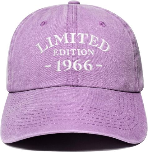 هدايا عيد الميلاد الستين للرجال والنساء، أفكار هدايا عمرها 60 عامًا، قبعة بيسبول مطرزة من القطن المغسول قابلة للتعديل in Kuwait