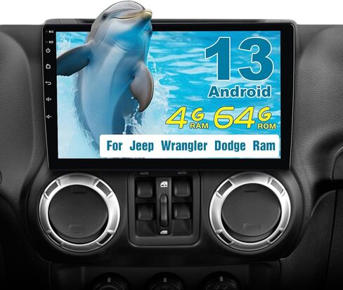 ستيريو راديو السيارة لسيارة جيب رانجلر JK كومباس جراند شيروكي دودج رام مع CarPlay Android Auto in Saudi Arabia