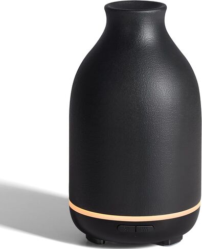InnoGear Aromatherapy Diffuser, 150ml Ceramic Diffuser Ultrasonic Humidifier Cool Mist Essential Oil Diffusers for Home Air Diffuser with 2 Mist Modes Waterless Auto Off, White in Saudi Arabia