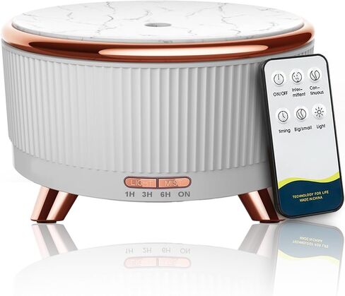 Diffusers for Essential Oils Large Room, 500ml Aromatherapy Diffuser Cool Mist Humidifier with Remote Control,7 Colors Lights & 4 Mist Mode Waterless Auto Off for Women Office Home in Saudi Arabia