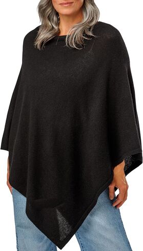 Fishers Finery Women's 100% Cashmere Knit Poncho in Saudi Arabia