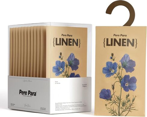 أكياس ورق معلقة معطرة من الكتان - 12 عبوة للخزانة والمنزل | معطر هواء ومزيل للروائح يدوم طويلاً للأدراج والسيارات والحمام | فكرة هدية مثالية in Kuwait